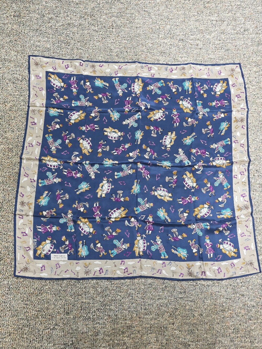 Save the Children "Universal Music" Silk Square Scarf RARE